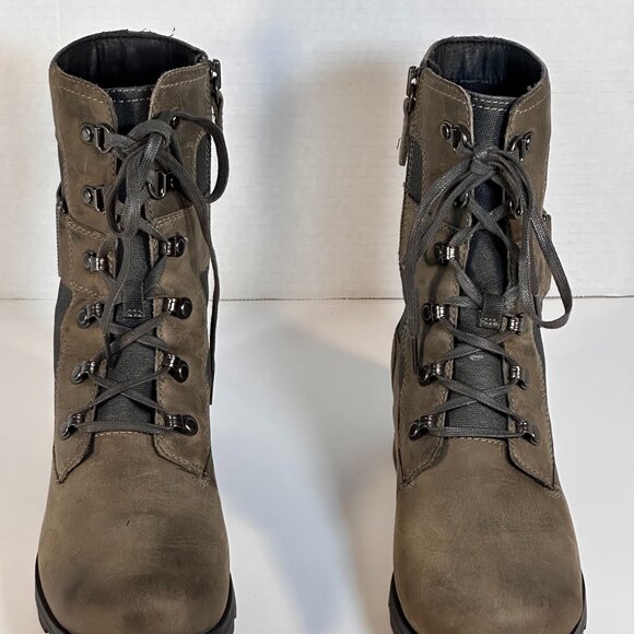 Sorel Brown Lace-Up Combat Boots - Picture 15 of 16